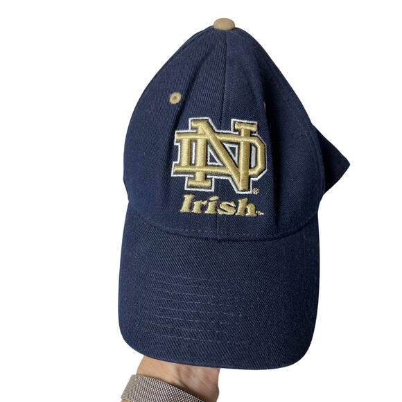 Notre Dame Fighting Irish Zephyr Hat 7 5/8‎ Navy Wool VTG Fitted Cap - Picture 6 of 7